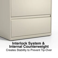 Quill Brand® Commercial 4-Drawer Lateral File Cabinet, Assembled, Letter/Legal, Putty/Beige, 30"W (28884D) -Office Supplies Discount 92217D41 416C 4C34 9A9DB86C1518E829 s7