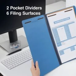Quill Brand® 2/5-Cut Pressboard Classification Folders With Pockets, 2 Partitions, 6-Fasteners, Legal, Blue, 15/Box (737026) 9 Quill Brand® 2/5-Cut Pressboard Classification Folders With Pockets, 2 Partitions, 6-Fasteners, Legal, Blue, 15/Box (737026) -Office Supplies Discount 95EEFB6B 2900 4D18 9E35A3023A33372C s7