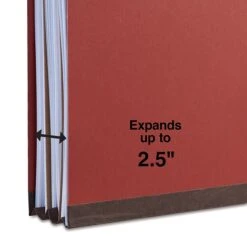 Quill Brand® 2/5-Cut Tab Pressboard Classification File Folders, 2-Partitions, 6-Fasteners, Letter, Brown, 15/Box (738036) -Office Supplies Discount 96A3F6AB 227F 4A99 98D49E9AB1832262 s7