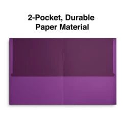 Quill Brand® 2-Pocket Folders, Purple, 25/Box (712524)