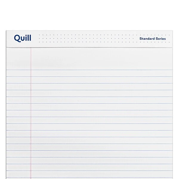 Quill Brand® Standard Series Legal Pad, 8-1/2" X 14", Wide Ruled, White, 50 Sheets/Pad, 12 Pads/Pack (742330) 6 Quill Brand® Standard Series Legal Pad, 8-1/2" X 14", Wide Ruled, White, 50 Sheets/Pad, 12 Pads/Pack (742330) - Image 4