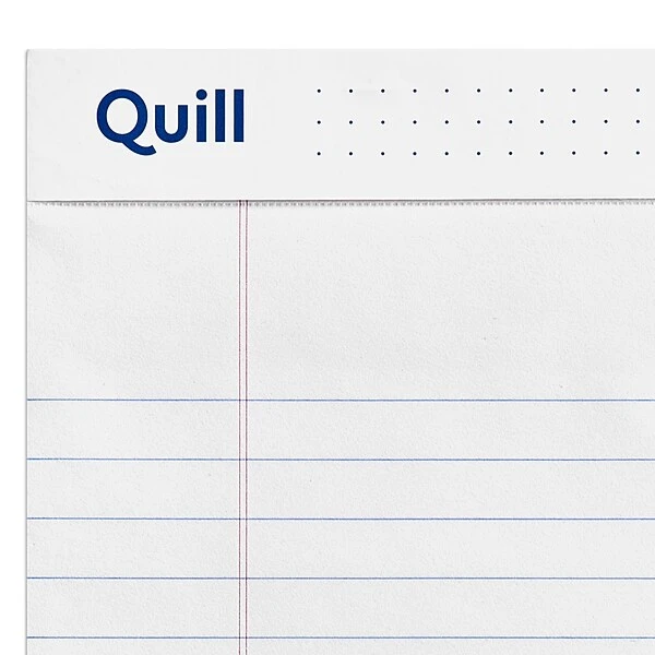 Quill Brand® Standard Series Legal Pad, 8-1/2" X 14", Wide Ruled, White, 50 Sheets/Pad, 12 Pads/Pack (742330) 5 Quill Brand® Standard Series Legal Pad, 8-1/2" X 14", Wide Ruled, White, 50 Sheets/Pad, 12 Pads/Pack (742330) - Image 3