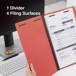 Quill Brand® 2/5-Cut Tab Pressboard Classification File Folders, 1-Partition, 4-Fasteners, Legal, Brown, 15/Box (747036) -Office Supplies Discount 9A336CAC DCF1 4163 AAB3A838772498F5 s7