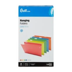 Quill Brand® Hanging File Folders, 1/5-Cut, Legal Size, Assorted, 25/Box (7389QAD) -Office Supplies Discount 9B62E82D 0F37 48A8 817B7DFF18F1BE90 s7
