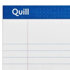 Quill Brand® Gold Signature Premium Series Legal Pad, 8-1/2" X 11", Wide Ruled, White, 50 Sheets, 12 Pads/Pack (742312) -Office Supplies Discount 9DBC8193 A018 4079 BB53A605F6A1FB27 s7