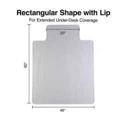 Quill Brand® 46" X 60" Rectangular W/Lip Chair Mat For Carpet, Resin (27015-US/CC) -Office Supplies Discount A08B6426 3FF3 4EE3 A25415A0FC846C48 s7