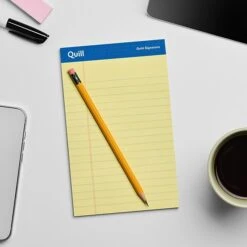 Quill Brand® Gold Signature Premium Series Legal Pad, 5"x 8", Legal Ruled, Canary Yellow, 50 Sheets/Pad, 12 Pads/Pack (742274) -Office Supplies Discount A1C808D7 025F 4FC1 8BA86FBD5476952F s7