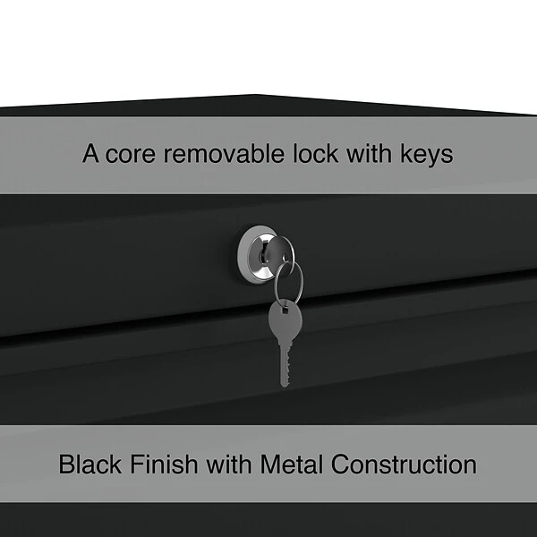 Quill Brand® Commercial 2 File Drawer Lateral File Cabinet, Assembled, Black, Letter/Legal, 30"W (20068D) 5 Quill Brand® Commercial 2 File Drawer Lateral File Cabinet, Assembled, Black, Letter/Legal, 30"W (20068D) - Image 3