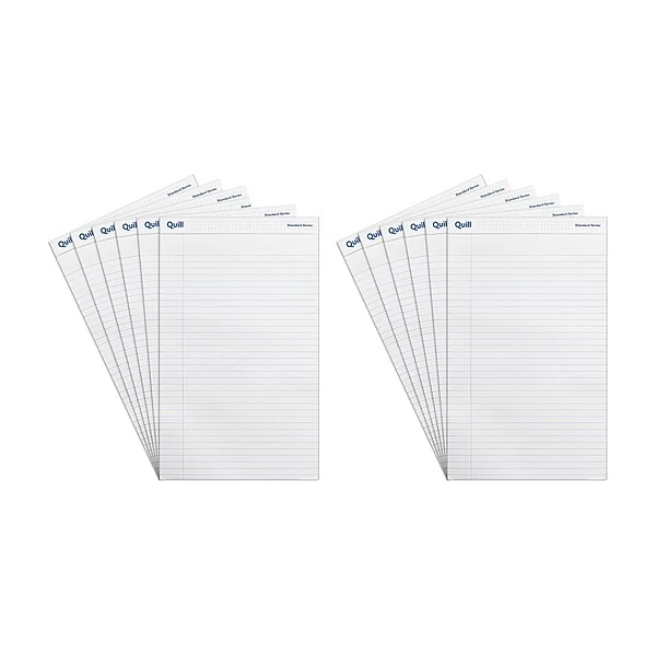Quill Brand® Standard Series Legal Pad, 8-1/2" X 14", Wide Ruled, White, 50 Sheets/Pad, 12 Pads/Pack (742330) 4 Quill Brand® Standard Series Legal Pad, 8-1/2" X 14", Wide Ruled, White, 50 Sheets/Pad, 12 Pads/Pack (742330) - Image 2