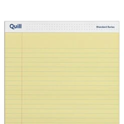 Quill Brand® Standard Series Legal Pad, 8-1/2" X 14", Wide Ruled, Canary Yellow, 50 Sheets/Pad, 12 Pads/Pack (740022L) -Office Supplies Discount ABB5B273 5737 4FBF AC3ED222681A235F s7