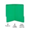 Quill Brand® 1/3-Cut Fastener Folders, 2-Fasteners, Legal, Assorted Tabs, Green, 50/Box (7358GN) -Office Supplies Discount B1B23F61 4282 4064 B0CFD1538A340EAD s7