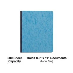Quill Brand® Prong-Style Pressboard Covers, 8-1/2" X 11", Light Blue (740409)