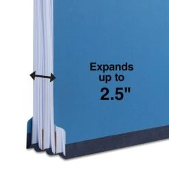 Quill Brand® End-Tab Partition Folders, 2 Partitions, 6 Fasteners, Cobalt Blue, Letter, 15/Box (748026) -Office Supplies Discount C5E39D10 CB29 4717 8A77216B6E44E41F s7