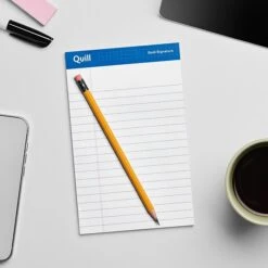 Quill Brand® Gold Signature Premium Series Legal Pad, 5" X 8", Legal Ruled, White, 50 Sheets/Pad, 12 Pads/Pack (742316) -Office Supplies Discount C616151A E4EF 4F4F 816CCB489AD968BC s7