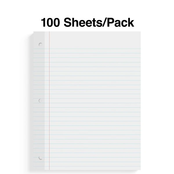 Quill Brand® College Ruled Reinforced Filler Paper, 8.5" X 11", 100 Sheets/Pack (TR16183) 5 Quill Brand® College Ruled Reinforced Filler Paper, 8.5" X 11", 100 Sheets/Pack (TR16183) - Image 3