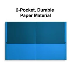 Quill Brand® 2-Pocket Folders, Blue, 25/Box (712520)