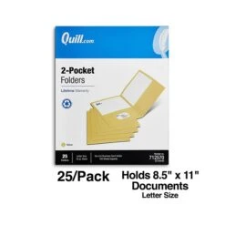 Quill Brand® 2-Pocket Folders, Yellow, 25/Box (712570) 7 Quill Brand® 2-Pocket Folders, Yellow, 25/Box (712570) -Office Supplies Discount CBF03FA9 49F6 4ED0 8F81AE24B363F45B s7
