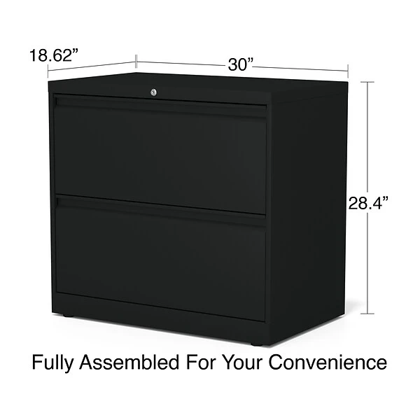 Quill Brand® Commercial 2 File Drawer Lateral File Cabinet, Assembled, Black, Letter/Legal, 30"W (20068D) 8 Quill Brand® Commercial 2 File Drawer Lateral File Cabinet, Assembled, Black, Letter/Legal, 30"W (20068D) - Image 6
