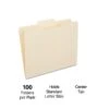 Quill Brand® Center Position File Folders, 1/3-Cut, Letter Size, Manila, 100/Box (730041)