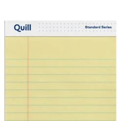Quill Brand® Standard Series Legal Pad, 5" X 8", Wide Ruled, Canary Yellow, 50 Sheets/Pad, 12 Pads/Pack (742332) -Office Supplies Discount D29D7429 B747 4091 A9781397E33FCFA0 s7