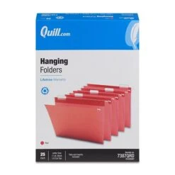 Quill Brand® Hanging File Folders, 1/5-Cut, Letter Size, Red, 25/Box (7387QRD) 9 Quill Brand® Hanging File Folders, 1/5-Cut, Letter Size, Red, 25/Box (7387QRD) -Office Supplies Discount D3658D42 FC29 4694 89540CE3761DA2F7 s7