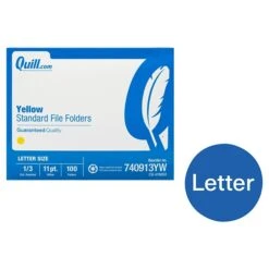 Quill Brand® File Folders, Assorted Tabs, 1/3-Cut, Letter Size, Yellow, 100/Box (740913YW) -Office Supplies Discount D38D0D94 DCF6 47B9 BB1578AD113DC514 s7