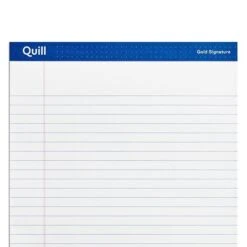 Quill Brand® Gold Signature Premium Series Legal Pad, 8-1/2" X 11", Wide Ruled, White, 50 Sheets, 12 Pads/Pack (742312) -Office Supplies Discount DA66248F 55F9 46AD A96FC0989E8D6BE4 s7