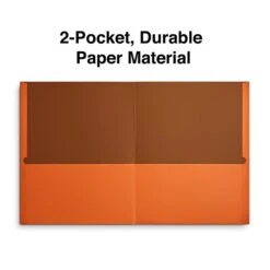Quill Brand® 2-Pocket Folders, Orange, 25/Box (712580)