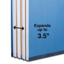 Quill Brand® 2/5-Cut Tab Pressboard Classification File Folders, 3-Partitions, 8-Fasteners, Legal, Blue, 15/Box (7-45026) -Office Supplies Discount DBD7AA7A 3B02 4CE1 AB370E644BC176AA s7
