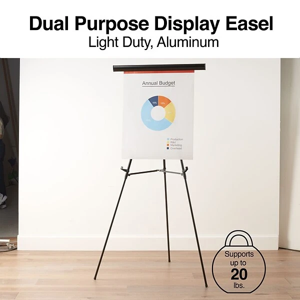 Quill Brand® Tri-Lite Display Easel, Black Steel (28220US/50449US) 3 Quill Brand® Tri-Lite Display Easel, Black Steel (28220US/50449US)
