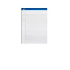 Quill Brand® Gold Signature Premium Series Legal Pad, 8-1/2" X 11", Wide Ruled, Assorted, 50 Sheets/Pad, 6 Pads/Pack (742412)