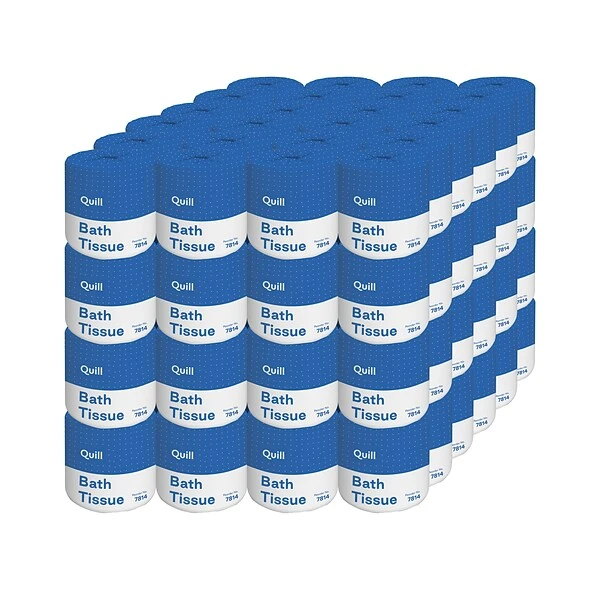 Quill Brand® Toilet Paper, 100% Recycled, 2-Ply, 500 Sheets/Roll, 96 Rolls/Carton (7814-QCC) 5 Quill Brand® Toilet Paper, 100% Recycled, 2-Ply, 500 Sheets/Roll, 96 Rolls/Carton (7814-QCC) - Image 3