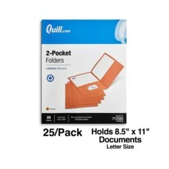 Quill Brand® 2-Pocket Folders, Orange, 25/Box (712580) -Office Supplies Discount E3307010 9F7B 4297 BC652683A889CE32 s7