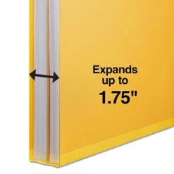 Quill Brand® 2/5-Cut Tab Pressboard Classification File Folders, 1-Partition, 4-Fasteners, Legal, Yellow, 15/Box (747038) -Office Supplies Discount E41CC227 16D0 49E3 951E69FB1D3043D8 s7