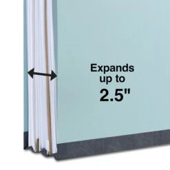 Quill Brand® Recycled Pressboard Classification Folders, 2-Partitions, 6-Fasteners, Legal, Lt Blue, 15/Box (761903) -Office Supplies Discount E661BA28 5D7B 4B16 AFD189DC4210F482 s7