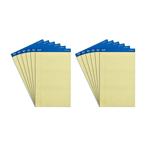 Quill Brand® Gold Signature Premium Series Legal Pad, 8-1/2" X 14", Wide Ruled, Yellow, 50 Sheets/Pad, 12 Pads/Pack (742272) 4 Quill Brand® Gold Signature Premium Series Legal Pad, 8-1/2" X 14", Wide Ruled, Yellow, 50 Sheets/Pad, 12 Pads/Pack (742272) - Image 2