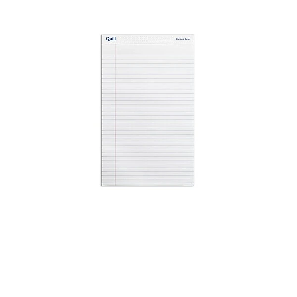 Quill Brand® Standard Series Legal Pad, 8-1/2" X 14", Wide Ruled, White, 50 Sheets/Pad, 12 Pads/Pack (742330) 3 Quill Brand® Standard Series Legal Pad, 8-1/2" X 14", Wide Ruled, White, 50 Sheets/Pad, 12 Pads/Pack (742330)