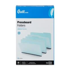 Quill Brand® Heavy-duty Pressboard File Folders, Assorted Tabs, 1/3 Cut , 2" Gusset, Legal Size, Blue, 25/Box (761522R) -Office Supplies Discount EF45C5C9 34D7 48D0 B21C2F9C28511400 s7