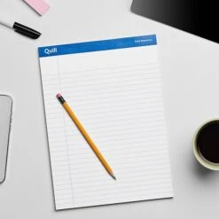Quill Brand® Gold Signature Premium Series Legal Pad, 8-1/2" X 11", Wide Ruled, Assorted, 50 Sheets/Pad, 6 Pads/Pack (742412) -Office Supplies Discount F0BCAB61 8B87 4359 B78ACF435BB6D2B4 s7