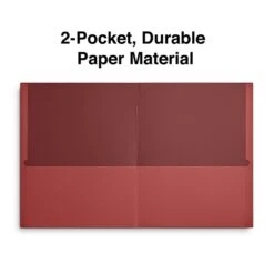 Quill Brand® 2-Pocket Folders, Red, 25/Box (712558)