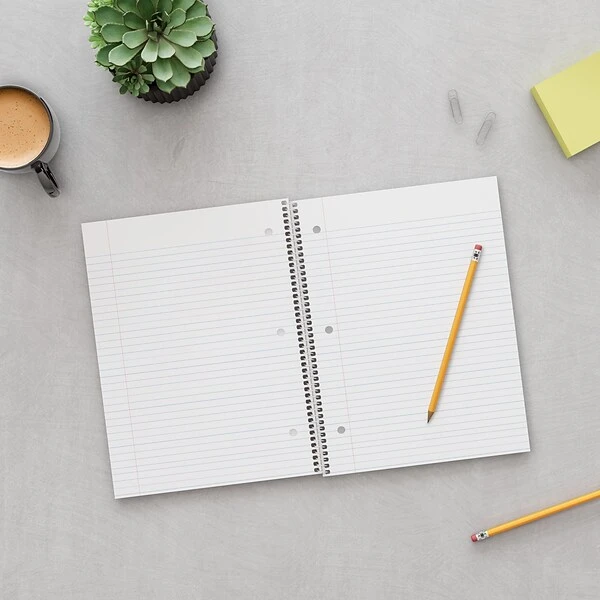 Quill Brand® 1-Subject Notebook, 8" X 10.5", College Ruled, 70 Sheets, Black (TR27499) 5 Quill Brand® 1-Subject Notebook, 8" X 10.5", College Ruled, 70 Sheets, Black (TR27499) - Image 3