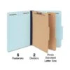 Quill Brand® Recycled Pressboard Classification Folders, 2-Partitions, 6-Fasteners, Letter, Lt Blue, 15/Box (760903) -Office Supplies Discount F951DAE8 051D 45F3 973720DE2B7D35FF s7