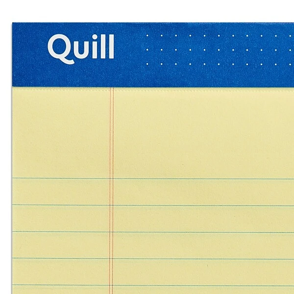 Quill Brand® Gold Signature Premium Series Legal Pad, 8-1/2" X 14", Wide Ruled, Yellow, 50 Sheets/Pad, 12 Pads/Pack (742272) 5 Quill Brand® Gold Signature Premium Series Legal Pad, 8-1/2" X 14", Wide Ruled, Yellow, 50 Sheets/Pad, 12 Pads/Pack (742272) - Image 3