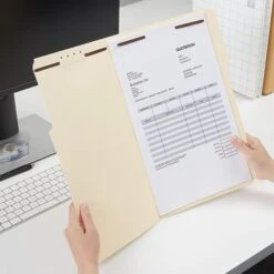 Quill Brand® 2-Fastener Legal Size Folders, Manila, 50/Box (732010) -Office Supplies Discount FC804082 ECC0 4D4F 9F4EF54B9775F7E1 s7