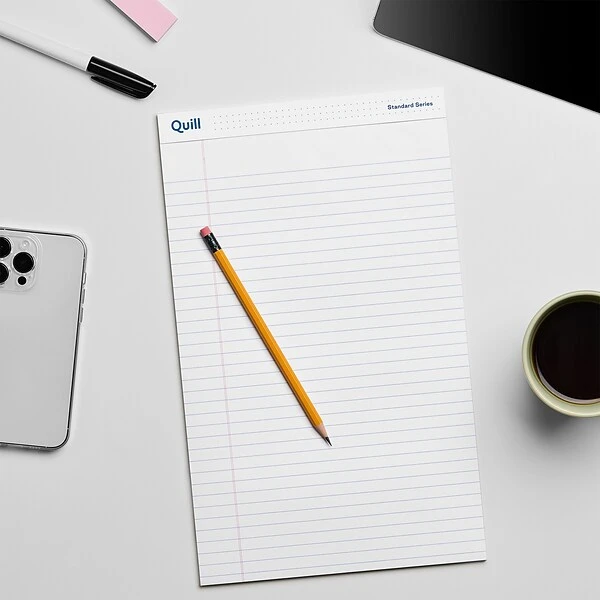 Quill Brand® Standard Series Legal Pad, 8-1/2" X 14", Wide Ruled, White, 50 Sheets/Pad, 12 Pads/Pack (742330) 8 Quill Brand® Standard Series Legal Pad, 8-1/2" X 14", Wide Ruled, White, 50 Sheets/Pad, 12 Pads/Pack (742330) - Image 6