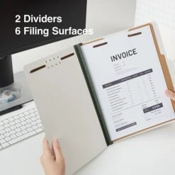 Quill Brand® Recycled Pressboard Classification Folders, 2-Partitions, 6-Fasteners, Letter, Gray, 15/Box (761902) 9 Quill Brand® Recycled Pressboard Classification Folders, 2-Partitions, 6-Fasteners, Letter, Gray, 15/Box (761902) -Office Supplies Discount FF7792C8 0D45 4D85 A77D0D8B5A0A77FD s7