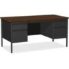 Quill Brand® 60"W Walnut Laminate Fortress Series Desk With Double Pedestal -Office Supplies Discount m001835536 s7