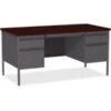 Quill Brand® 60"W Mahogany Laminate Fortress Series Desk With Double Pedestal -Office Supplies Discount m001835537 s7