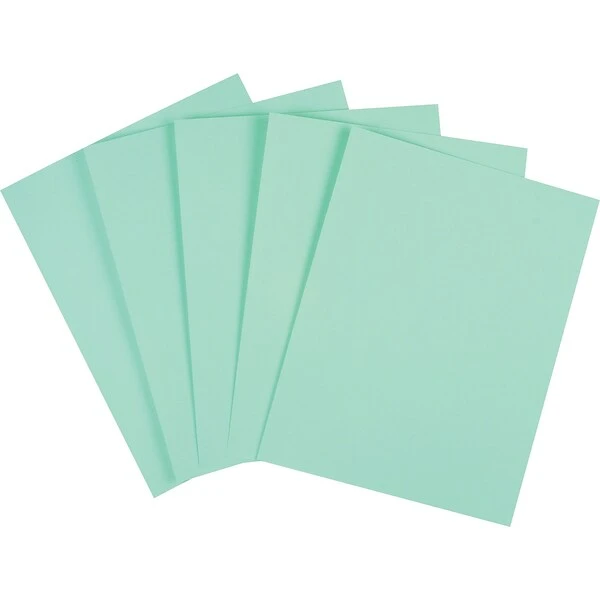 Quill Brand® Cover Stock Paper, 8 1/2" X 11", Green 3 Quill Brand® Cover Stock Paper, 8 1/2" X 11", Green