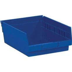 Quill Brand 11 5/8" X 11 1/8" X 4" Plastic Shelf Bin, Blue, 8/Case (BINPS105B)